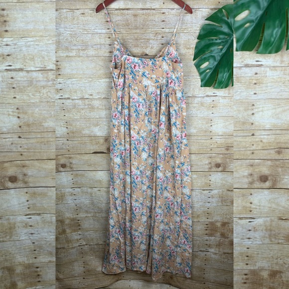 NWT Boohoo | Sleeveless Tie Front Floral Maxi Dres - Picture 4 of 6